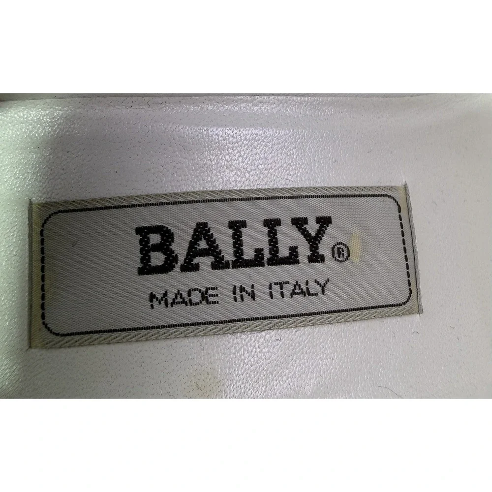 VTG Bally Womens 8.5 M Yellow Leather Bow Pointed Toe Pumps Heels Italy